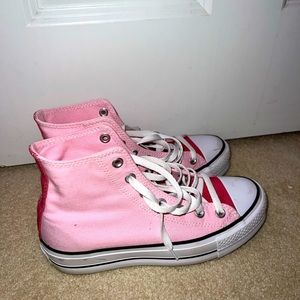 Converse shoes, pink, size 7, platform, high top